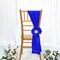 10 Pieces Royal Blue Smooth Satin Chair Sashes, 8"x108" Decorative Accents
